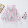 thumbnail image 6 of Curuila Child Toddler Girls Coat With Zipper Long Sleeve Floral Print Hooded Jacket For Girls Summer Lightweight Soft Outerwear Size 3-4 Years, 6 of 9