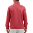 thumbnail image 4 of Evdexr Mock Neck Sweatshirts Mens Quarter Zip Sweatshirt Fall Stand Collar Long Sleeve Shirts Polo Chest Pockets Athletic Tops Warm Solid Color Shirt Watermelon Red 2XL, 4 of 5