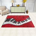 thumbnail image 3 of Coolnut Lightweight Soft Area Rugs 31x20 Inch, Abstract Piano Key Music Note Floor Mat Doormat for for Rooms Entrance Hardwood Floor Living Room 2'7" x 1'8"） Nursery Rugs, 3 of 6