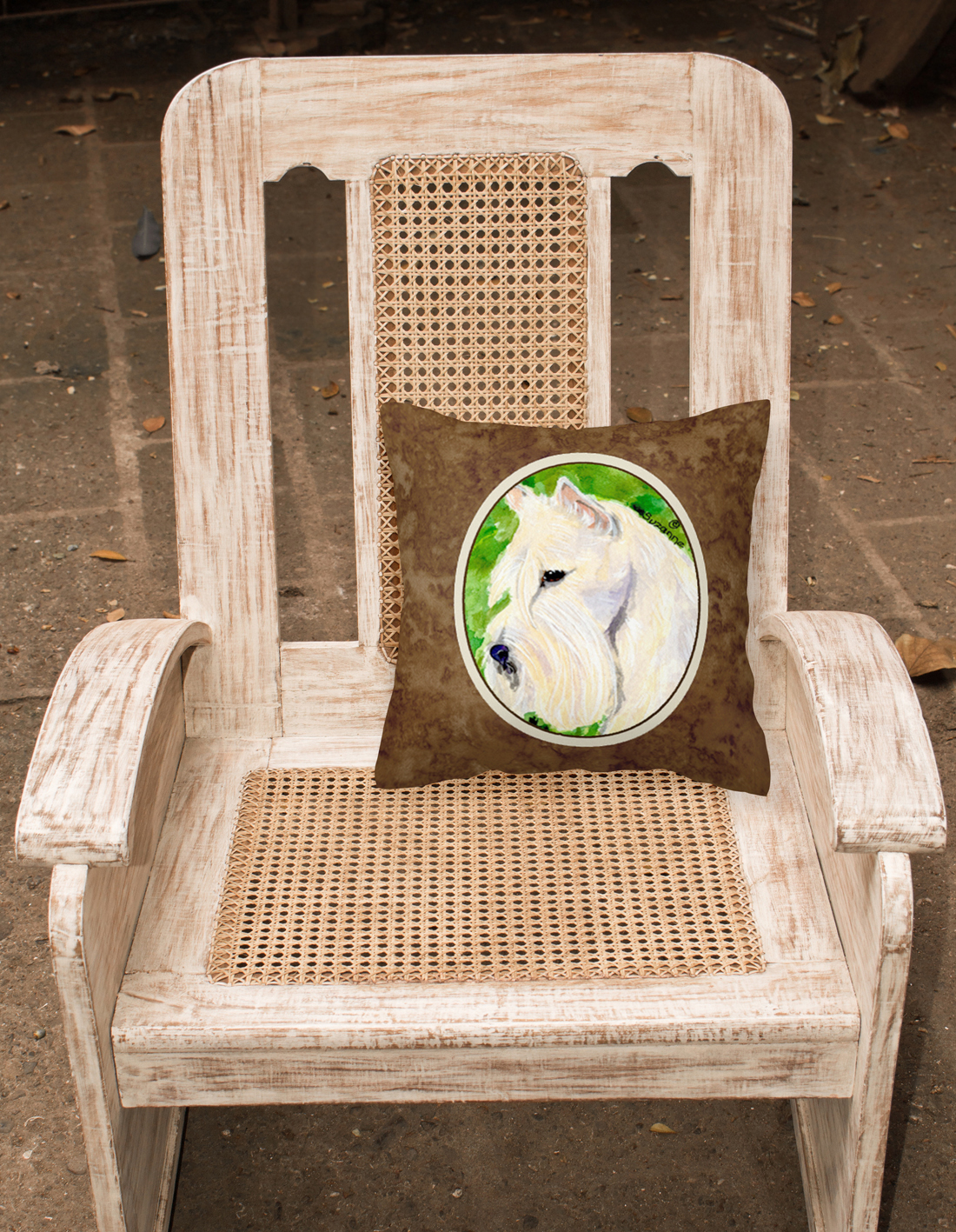 Scottish Terrier Fabric Decorative Pillow