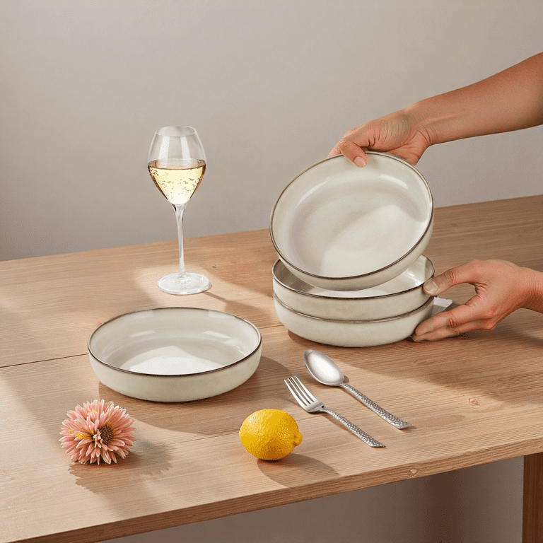 Onader Pasta Bowls Set of 4, 35oz Large Pasta Bowls for Serving