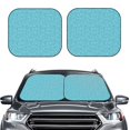thumbnail image 2 of Windshield Sun Shade, Light Blue Glitter Patterns Foldable Car Sun Shade Windshield For Front, 2 Pieces, 2 of 4