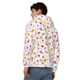 thumbnail image 4 of Vsdgher Cartoon Birds & Flowers Mens Hoodies Zip Hoodie, Hoodies for Men, Zip-up Hooded Sweatshirt-Medium, 4 of 5