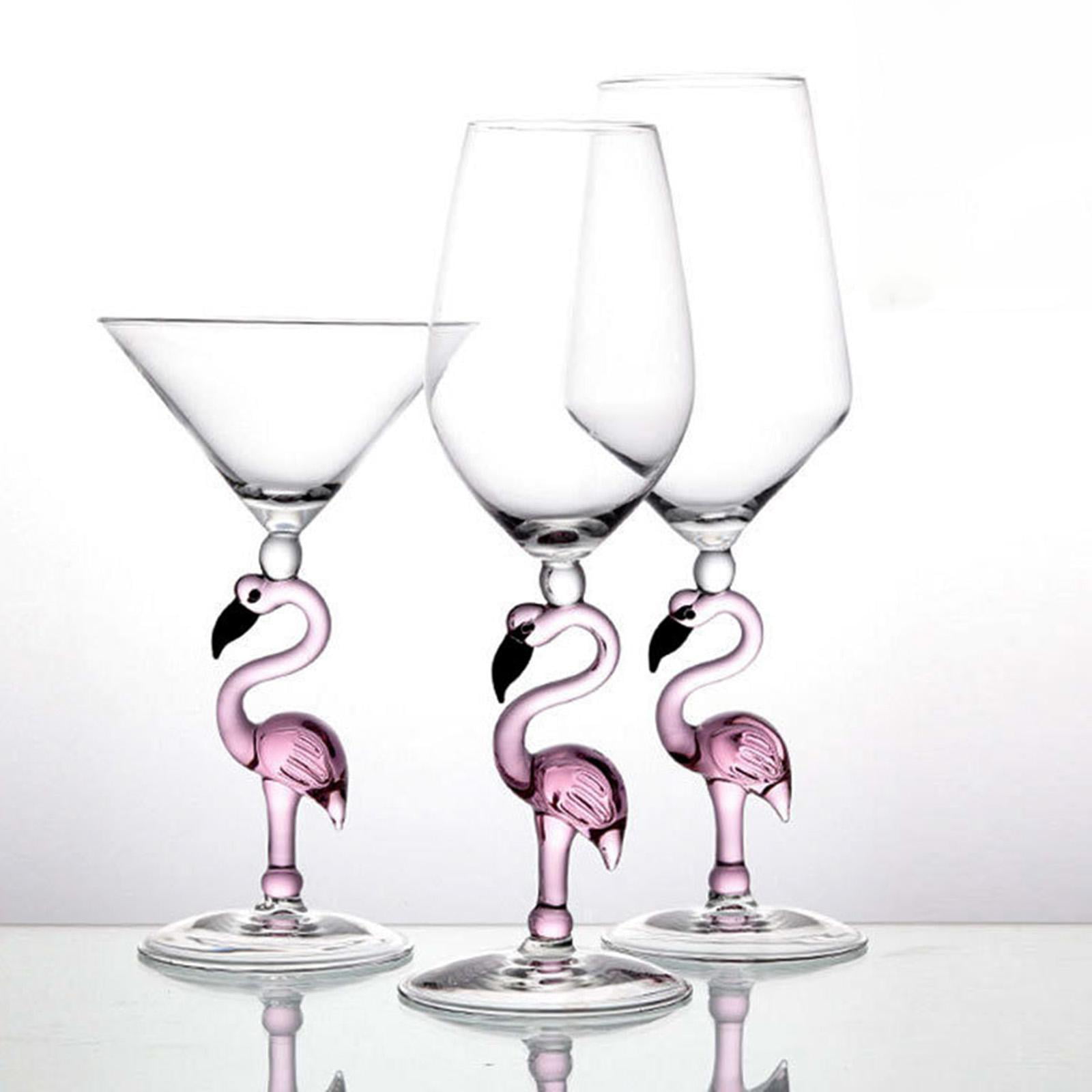 220ml Pink Wide Mouth Wine Glass Goblet Wedding Party Decoration