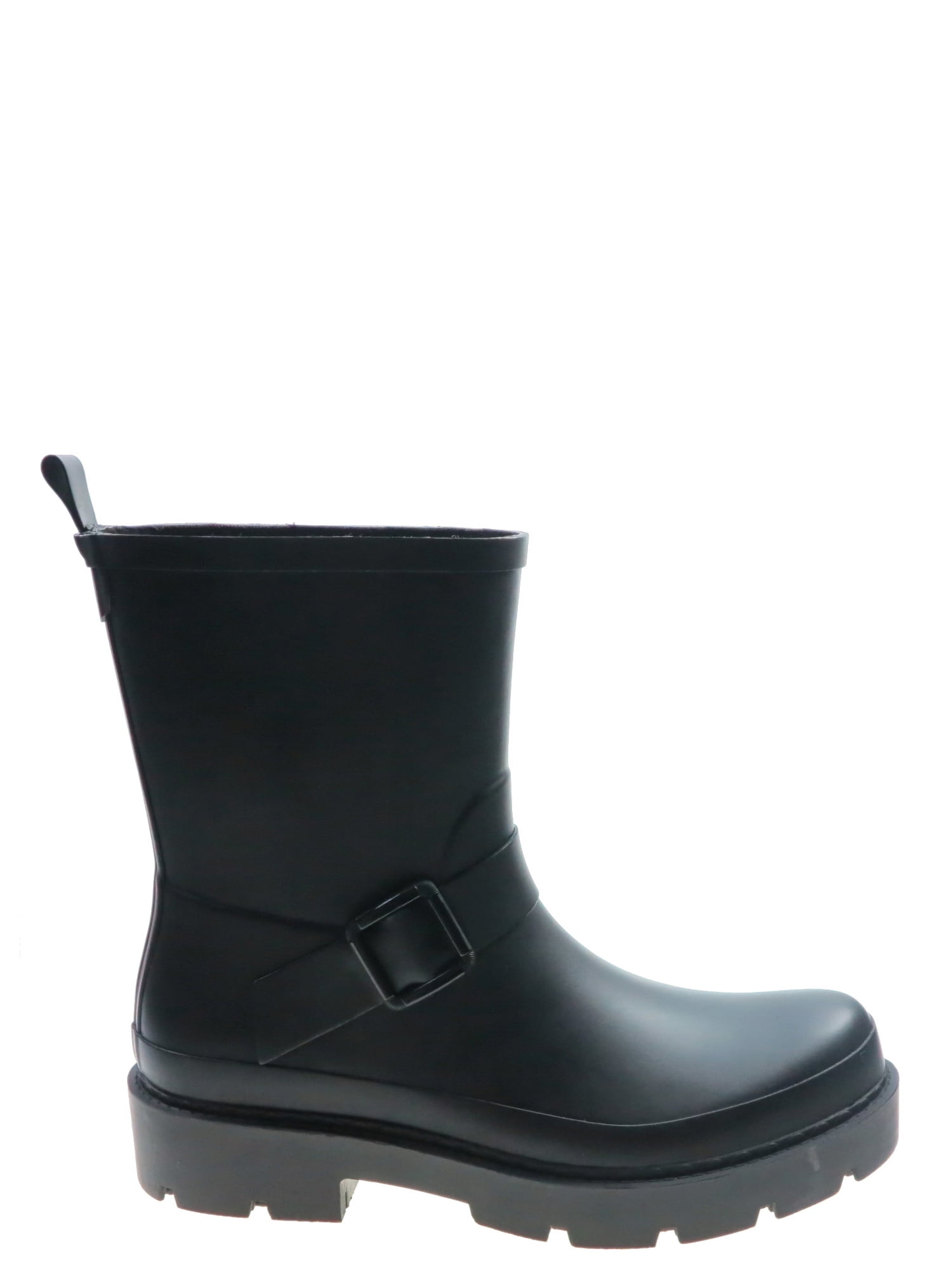 Time and Tru Women's Short Buckle Rain Boots