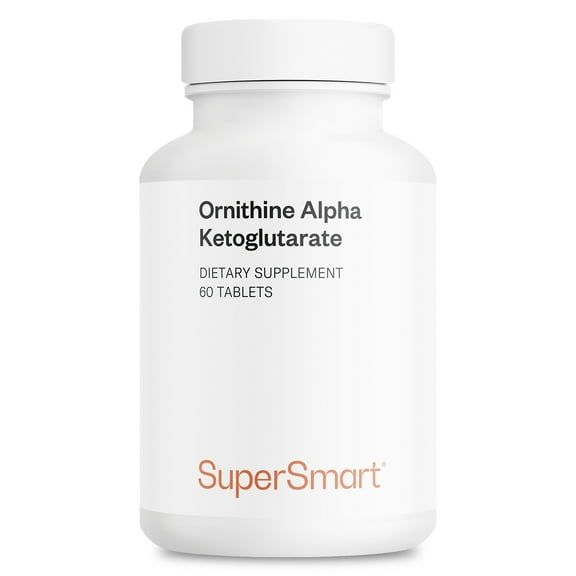 SuperSmart Ornithine Alpha Ketoglutarate OKG 10g per Day (Highly Bioavailable) - Easy-to-Take & Potent L-Ornithine Supplement - Amino Acid | Non-GMO & Gluten Free - 60 Tablets