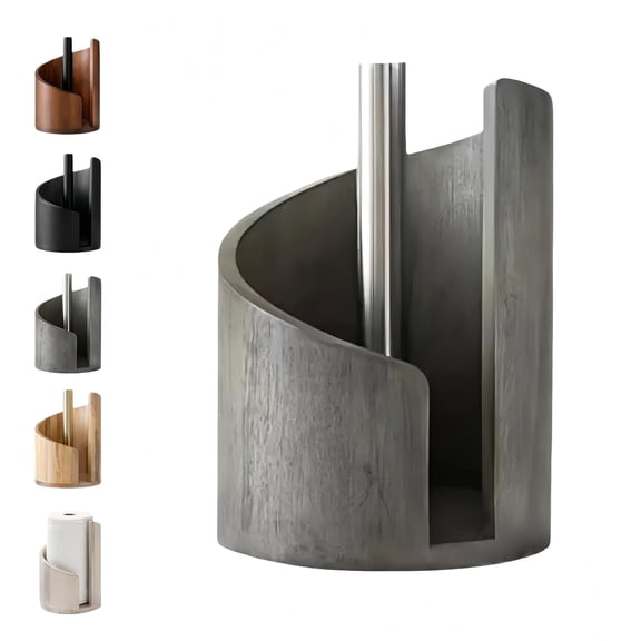 Wooden Paper Towel Holder Countertop Kitchen Stand