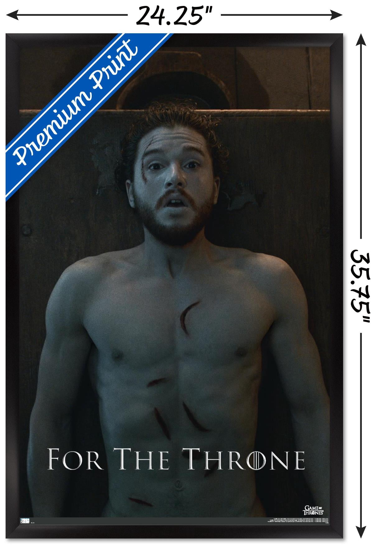 Game of Thrones - Jon Snow Wall Poster, 22.375" x 34", Framed