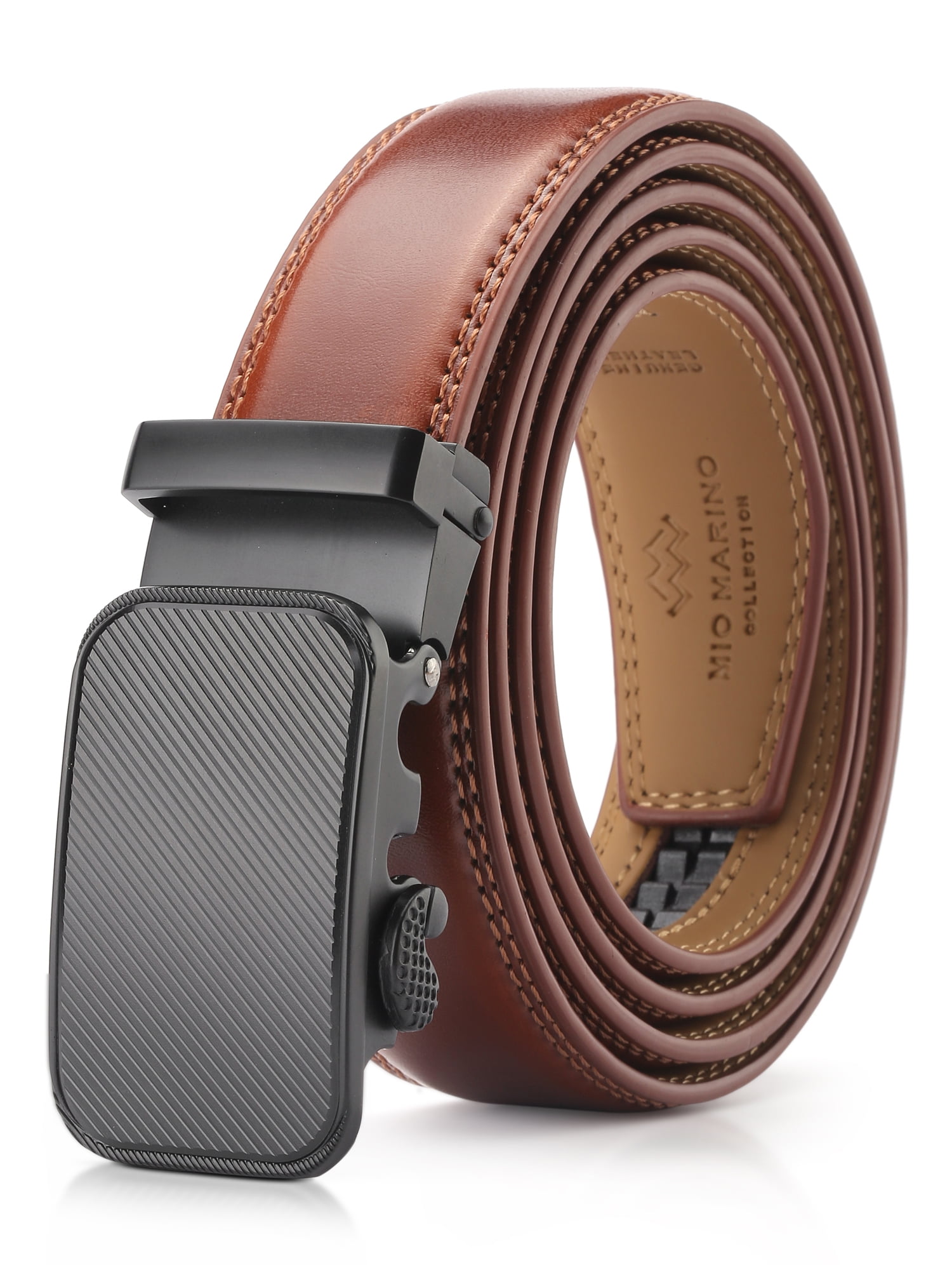 Men's Indented Designed Ratchet Belt