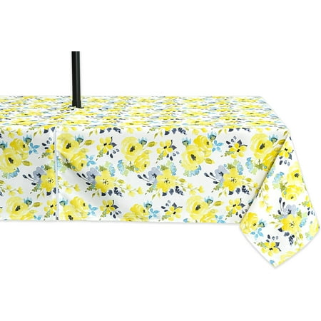 

Spring & Summer Outdoor Table Cloth - 60 x 84 Inch Rectangle Tablecloth - Waterproof Wrinkle Free Table Cover with Zipper and Umbrella Hole Dreamy Blossoms