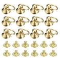 thumbnail image 1 of Unique Bargains Rivets à Vis à Tête Sphérique 6x10mm avec Anneau en O, Lot de 12 Rivets à Bouton, Ton Or, 1 of 4