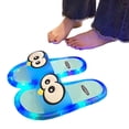 thumbnail image 5 of Samdudou Womens Slide Sandals Open Toe Slip On Flat Slippers Fun LED Light Up Sole Cute Cartoon Penguin Design Novelty Indoor Outdoor House Shoes Casual Footwear, 5 of 6