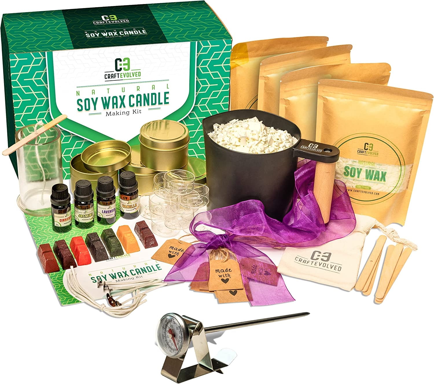 CRAFT EVOLVED Soy Candle Making Kit for Adults DIY Kits for Adults