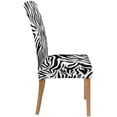 thumbnail image 3 of FMSHPON Zebra Print Skin Stretch Chair Cover Protector Seat Slipcover for Dining Room Hotel Wedding Party Set of 4, 3 of 6
