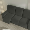thumbnail image 3 of Fashnice Stretch Slipcover Recliner Armchair Cover Plain Couch Cover Elastic Furniture Protector Dark Gray 2 Seat, 3 of 8