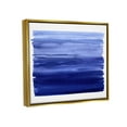 thumbnail image 3 of Stupell Industries Brushed Blue Gradient Form Graphic Art Metallic Gold Floating Framed Canvas Print Wall Art, Design by Allie Corbin, 3 of 6