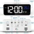 thumbnail image 5 of blanc-rveil Numrique, Horloge Numrique Led Reveil Matin Digital Aver Temprature/snooze/ 2 Alarme/12/24 Heures/port De Recharge Usb/10 Musiques, 5 of 5
