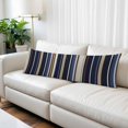 thumbnail image 2 of Blue and Brown Geometric Stripe Pattern Body Pillow Covers 20"x54", Soft Brushed Microfiber Breathable Throw Pillow Covers, Decorative Pillowcase with Zipper for Couch Sofa Bedroom Living Room, 2 of 9