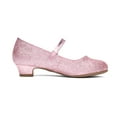 thumbnail image 4 of Dream Pairs Girls Mary Jane Low Heel Princess Flower Wedding Party Pump Dress Shoes, 4 of 5