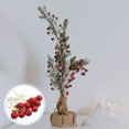 thumbnail image 2 of EeaseMX 24 piezas 2 CM colgante de Navidad bola en miniatura decoración colgante adornos de árbol de Navidad diseño accesorios decorativos para tienda del hogar (rojo), 2 of 7