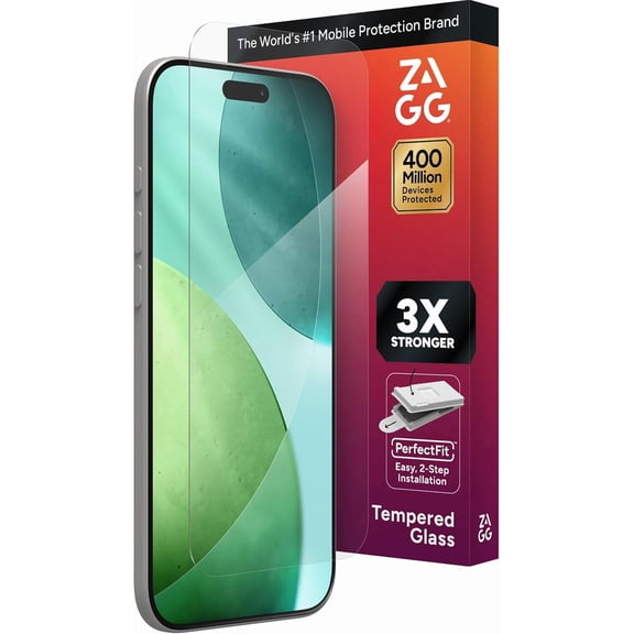 ZAGG Glass  Screen Protector for iPhone Air - 3X Stronger Impact & Shatter Protection Scratch & Smudge-Resistant iPhone Tempered Glass Easy PerfectFit Install