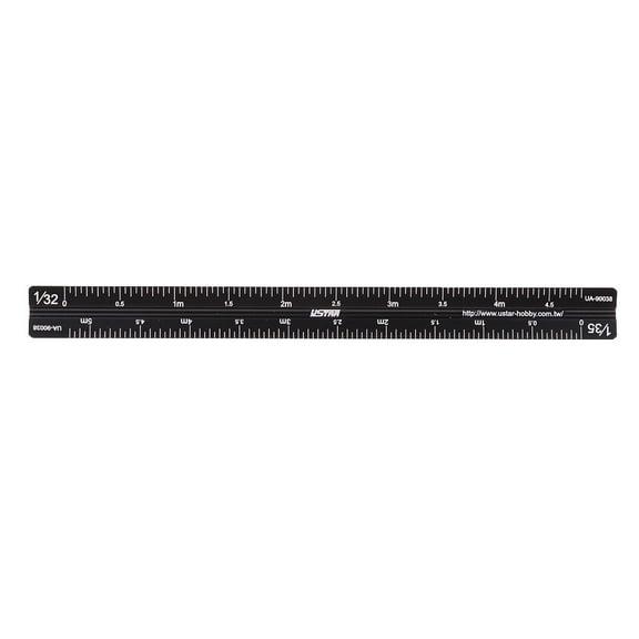 1Pc 17-90038 Model Triangular Scale Ruler //24 /1/32 1/35 1/48 1/72