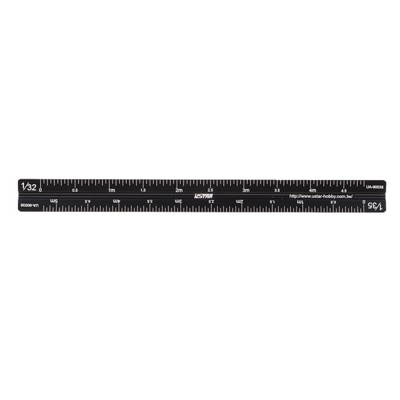 Regla de Escala Triangular Metálico Sunnimix 1/12 - 1/72 Modelo