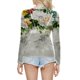 thumbnail image 3 of Gibobby Blusas Termicas Dama Blusa de manga larga con cuello redondo a la moda de verano para mujer, camisa estampada superior semitransparente, camisa inferior（Blanco， XXL), 3 of 4