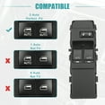 thumbnail image 4 of Interruptor de ventanilla eléctrica Unique Bargains principal lado del conductor delantero izquierdo apto para Dodge Challenger 2008-2010, 4 of 8