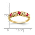 thumbnail image 3 of Solid 14k Yellow Gold 2.75mm Ruby Diamond Engagement Ring Size 9 (.024 cttw.), 3 of 4