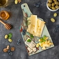 thumbnail image 5 of Seashells Cutting Board, Pastel Colored Macro Seashells Picked from Beach Drifts Coral Marine Mollusk, Tempered Glass Cutting and Serving Board, Wine Bottle Shape, Cream Red Teal, by Ambesonne, 5 of 5