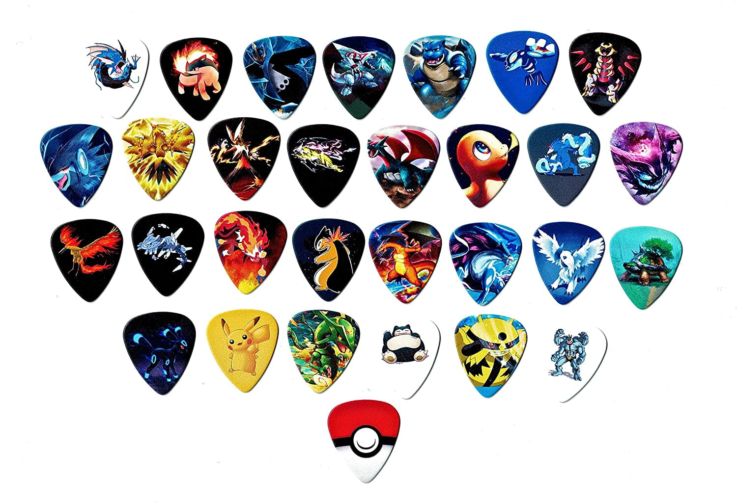 Pokemon Guitar picks (Mega Edition)(Collectibles)(30 picks in a Packet)