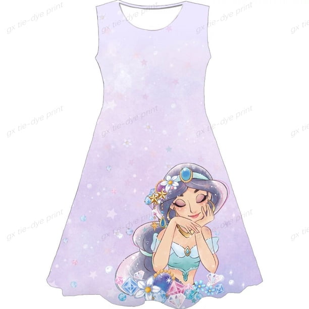 Vestido de otoño para niñas hielo y nieve 2 vestido de princesa Elsa fiesta de cumpleaños vestido de princesa sin mangas hermoso vestido de baile para niños 130 Gao Jinjia LED