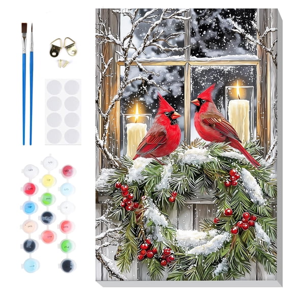 Lienzo Paint by Numbers Bowetile Christmas, 20 x 30 cm