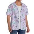 thumbnail image 2 of Kdxio Men'S Hawaiian Shirt For Men Short Sleeve Shirt Purple Butterfly Summer Casual Holiday Beach Button Down T-Shirts, 2 of 5