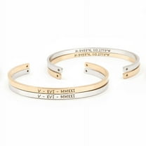 Personalized Women's Cuff Bangle Bracelet Engraved Jewelry Christmas Gift for Her