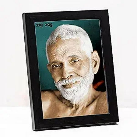 Ramana Maharshi Photo Frame For Table / wall Size Small ( 6x8 inches, Acrylic Glass) Black