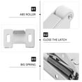 thumbnail image 3 of unbranded 6pcs Push to Open Catch Push Catch Latch ABS Silver Auto Spring Lock for Drawer Locks, 3 of 5