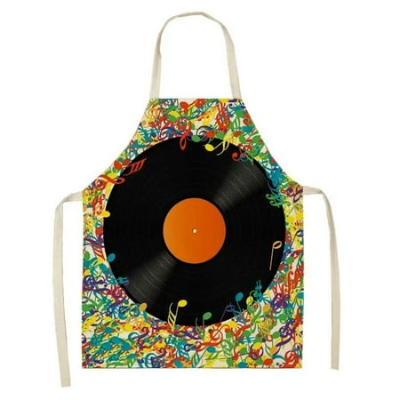 

Musical Instrument Kitchen Aprons for Women Cotton Linen Bibs Household Cleaning Pinafore Home Cooking Apron фартук Delantal