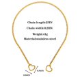 thumbnail image 4 of Heart Slip Chain Necklaces for Women, Stainless Steel O-Ring Adjustable Lariat Heart Y-Necklace, Punk Gothic Cuban Collar Necklace Jewelry for Men, 4 of 7