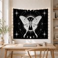 thumbnail image 5 of Moth with Luminous Wings Against a Starfield and Moon Phases, Mystical Celestial for Dark Decor Lovers, Ethereal Night Sky Art, Halloween Gift, Tapestry Wall Hanging for Bedroom and Living Room, 5 of 7