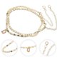 thumbnail image 4 of 2 tobilleras delicadas para mujer, cadena sencilla, joyería para el pie de verano., 4 of 5