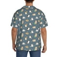 thumbnail image 7 of Goofa Cute Cats And Dogs Printed Men's Casual Short-sleeved Shirt,Lightweight Breathable Button-down,Summer Casual men's top,Versatile Fashion shirt-Medium, 7 of 7