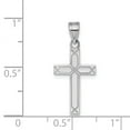 thumbnail image 2 of Finest Gold 14K White Gold Solid Laser Etched Cross Pendant, 2 of 3