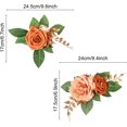 thumbnail image 3 of 2 guirnaldas de flores artificiales de seda de imitación, corona de peonías para colgar en la pared, decoración para el respaldo de la silla, espejo de flores, guirnalda de peonías para bodas y, 3 of 8