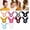 10 Colors, variant on 10PCS Hair Elastic Scrunchies Bunny Ear Hair Ties Satin Silk Bowknot Ponytail Holder with Gift Bag for Women