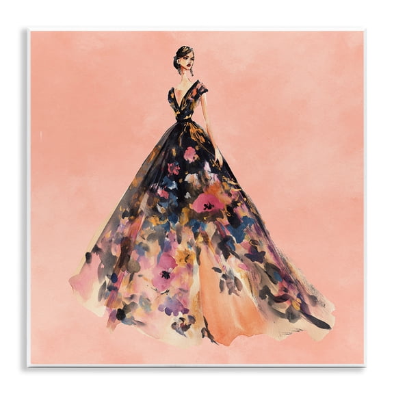 Stupell Industries Art Deco Rose Gold Night Wall Plaque Art, 12 x 12, by Svetlana Aleynikova