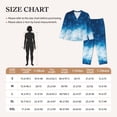 thumbnail image 4 of Easygdp Blue Glitter Sparkles Women's Long-Sleeve Shirt and Full-Length Bottom Pajama Set,Two Piece Loungewear Soft Pajama Top and Pants Pjs Sleepwear-X-Large, 4 of 7