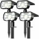 thumbnail image 2 of NYMPHY Luces solares para exteriores, impermeables IP68, 56 LED, 3 modos de iluminación, luces solares para jardín, patio, luces solares para Navidad, paisaje exterior, paquete de 4 (blanco frío), 2 of 4