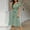 Mint Green, variant on Womens Summer Dresses Sevevn Womens Solid-Color Button Short-Sleeved Lapel Casual Belt Pocket Shirt Dress